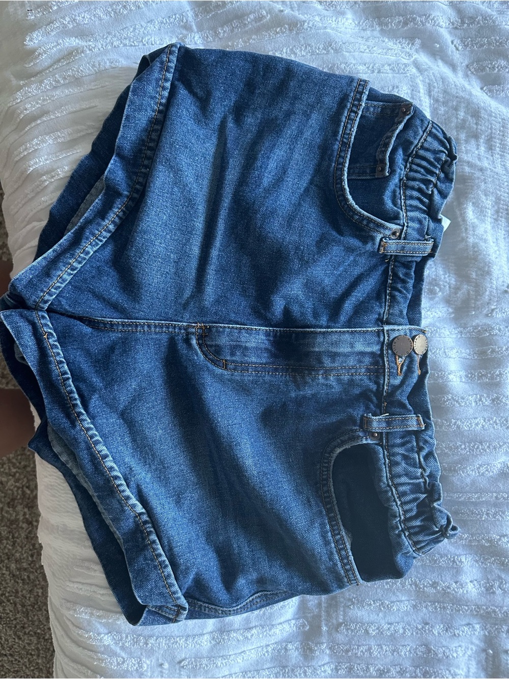 O'Neill Dark Blue High-Rise Denim Shorts